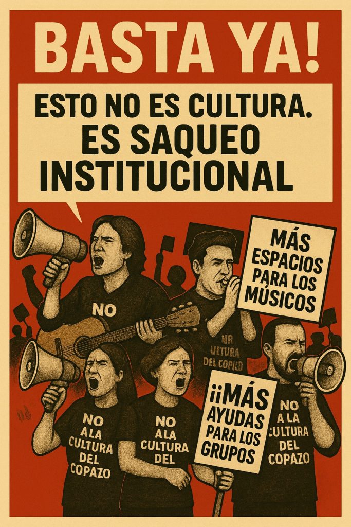 Músicos y grupos hartos del engaño de Girando por Salas reclaman al Ministerio de Cultura ayudas directas.